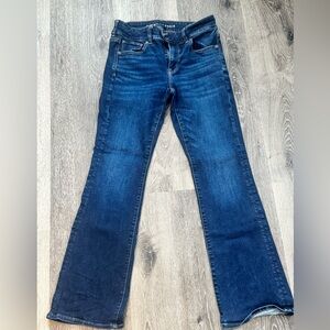 American Eagle Outfitters Dark Wash Flare Jeans Next Level Stretch